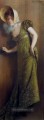 Elegante Frau in einem grünen Kleid Träger Belleuse Pierre